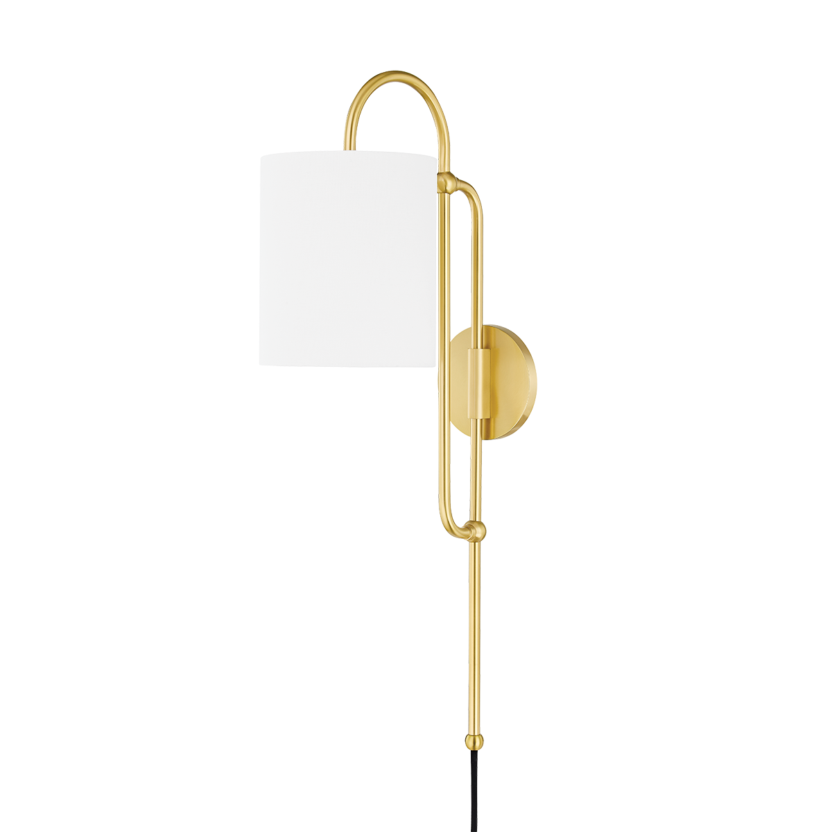 Mitzi Caroline Plug-in Sconce Plug-in Sconce Mitzi Aged Brass  