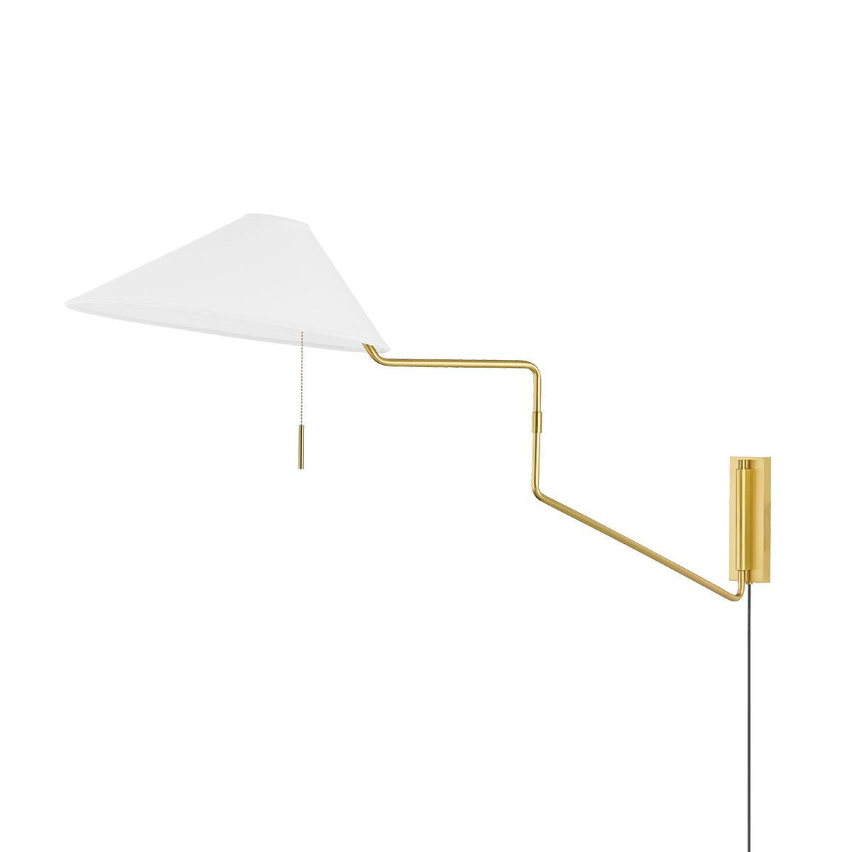 Mitzi Aisa Plug-in Sconce Plug-in Sconce Mitzi Aged Brass  