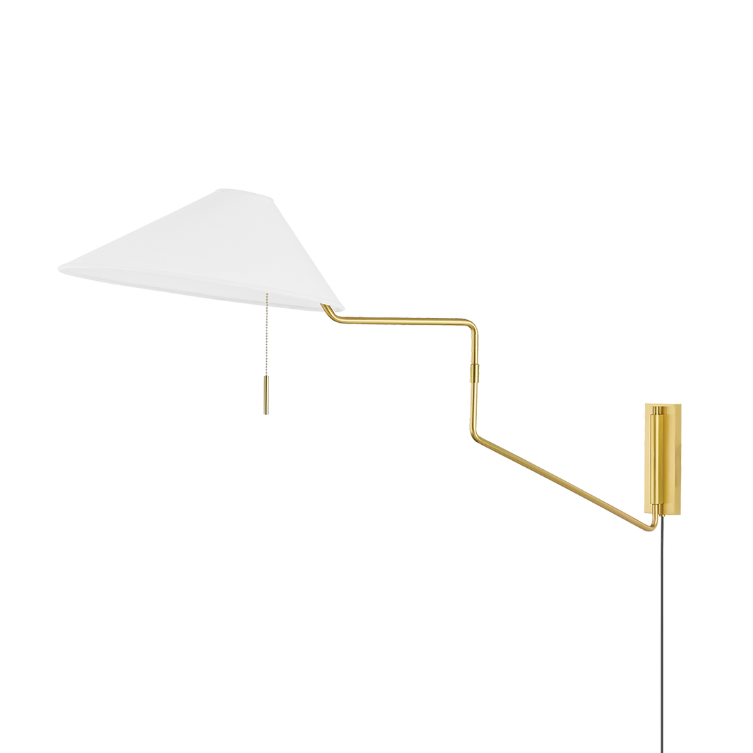 Mitzi Aisa Plug-in Sconce Wall Sconces Mitzi Aged Brass  