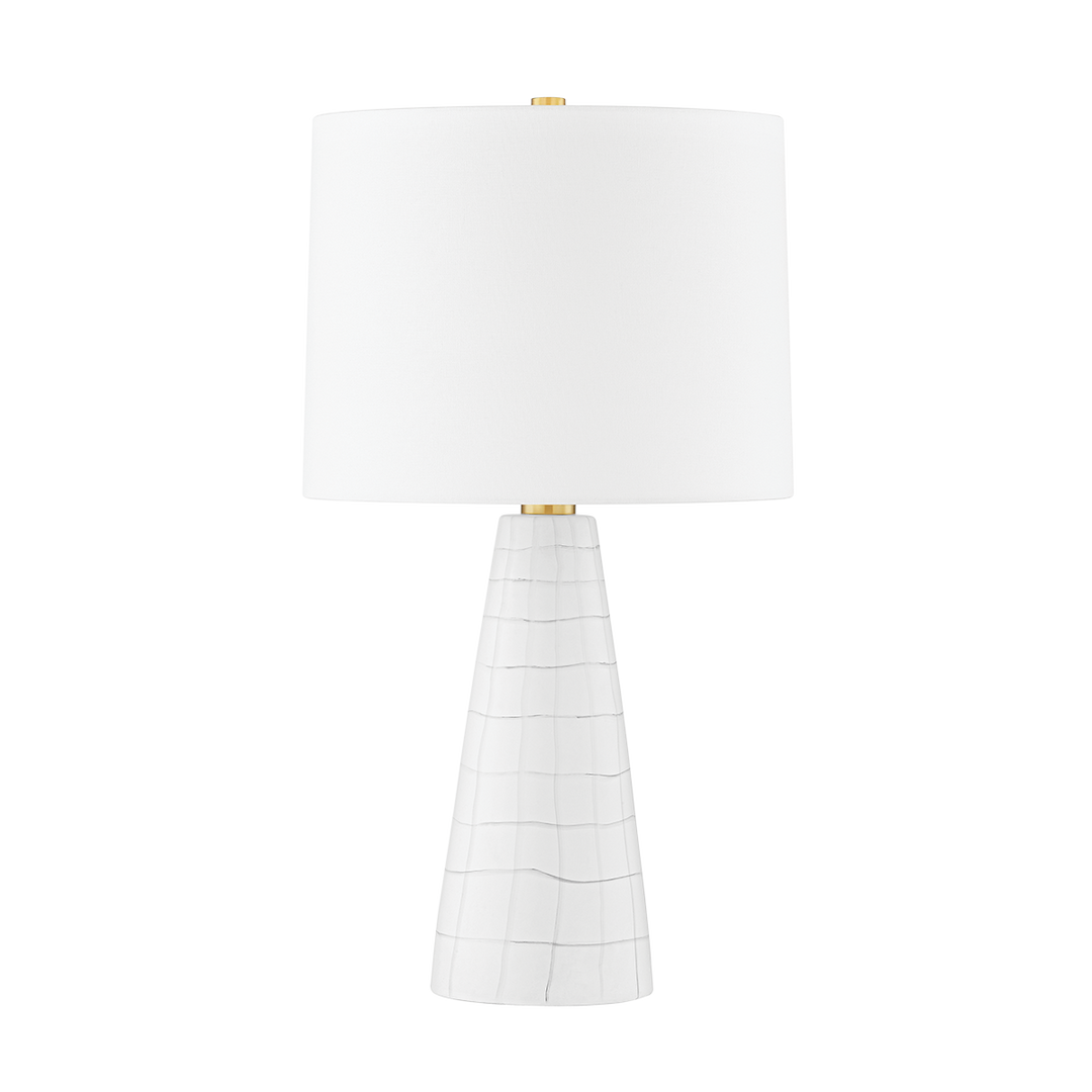 Mitzi MELINDA Table Lamp Table Lamps Mitzi AGED BRASS/CERAMIC SATIN WHITE  