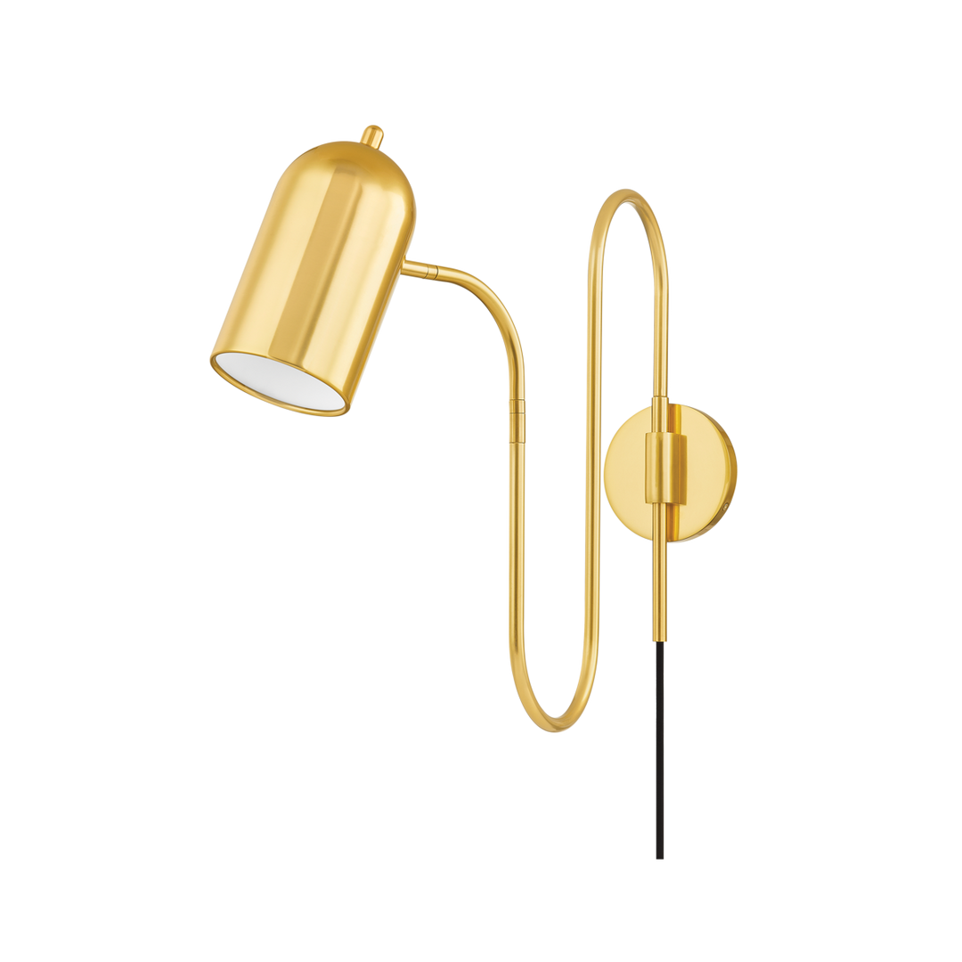 Mitzi ROMEE Plug-in Sconce Wall Sconces Mitzi AGED BRASS  