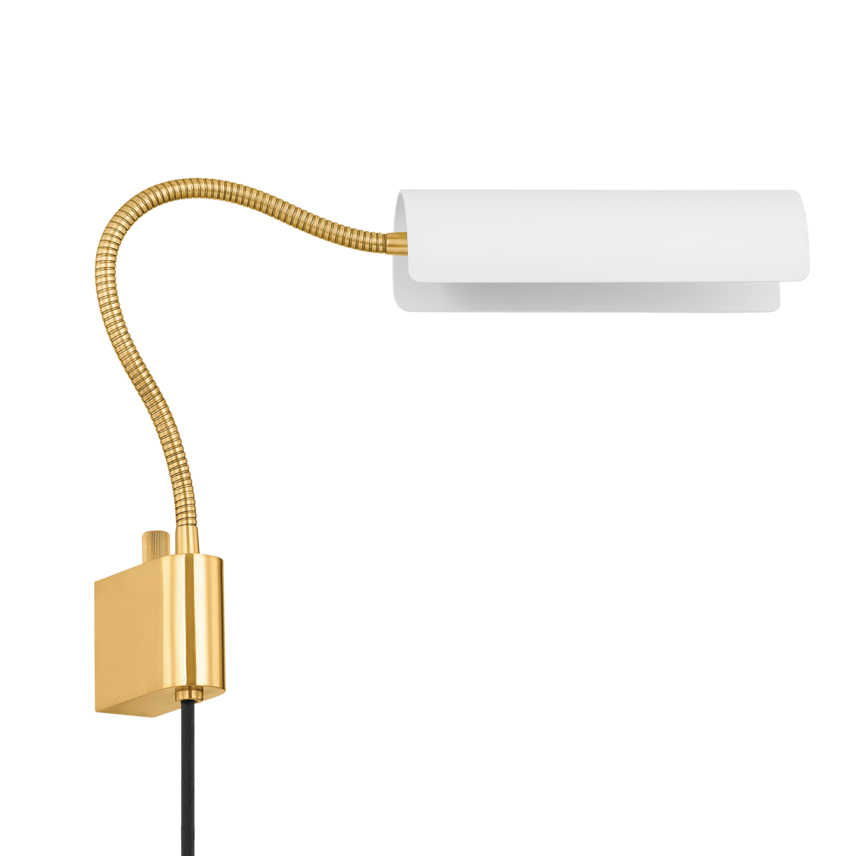 Mitzi CASSANDRA Plug-in Sconce Plug-in Sconce Mitzi AGED BRASS/SOFT WHITE  