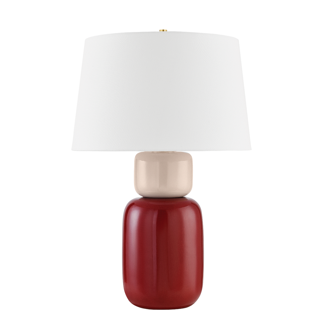 Mitzi Batya TABLE LAMP Table Lamps Mitzi Aged Brass/Ceramic Bordeaux Blush  