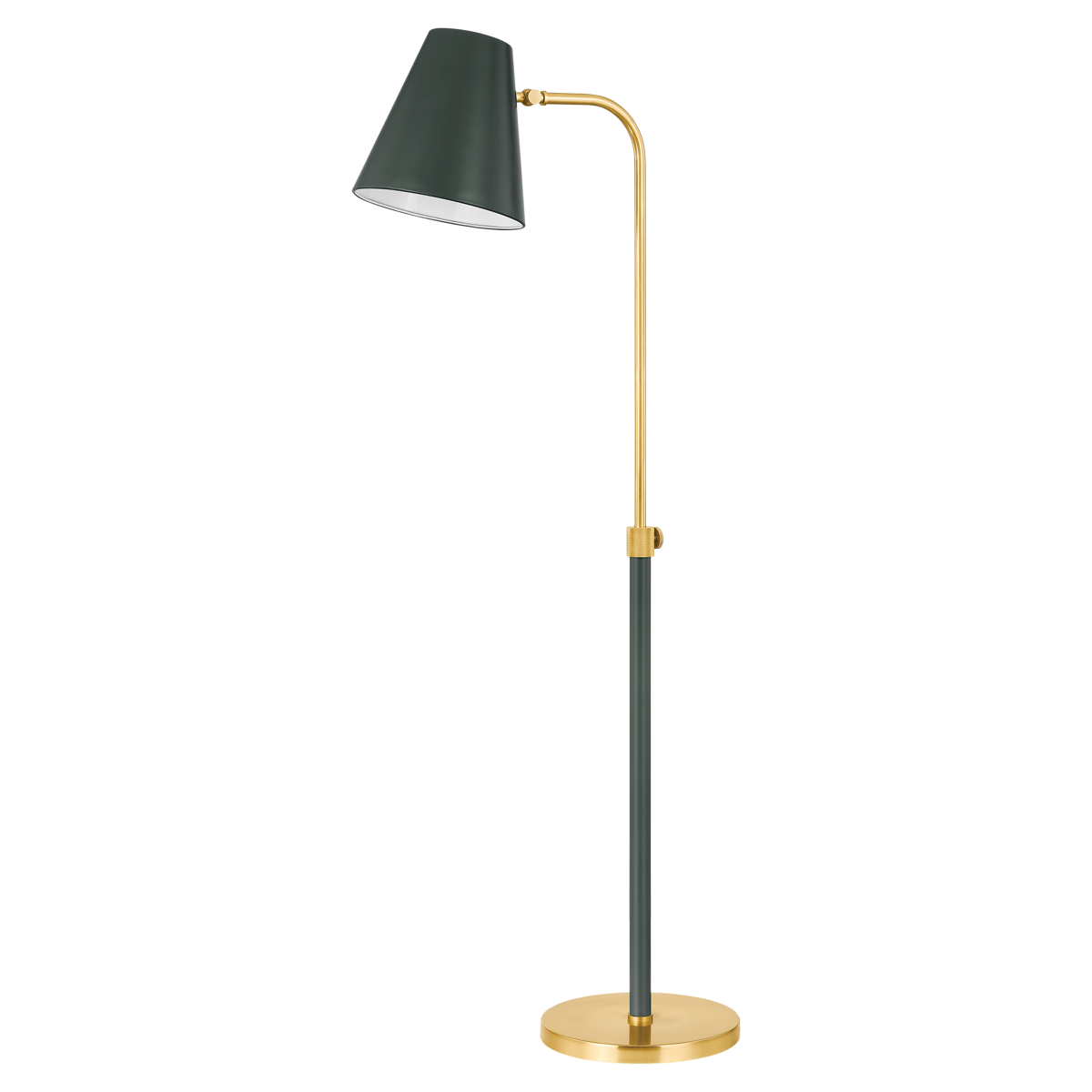 Mitzi Georgann Floor Lamp Floor Lamp Mitzi Aged Brass/Soft Studio Green  