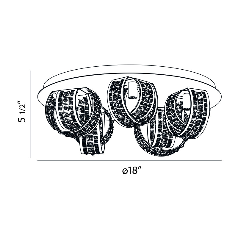 Eurofase Yorkville Flush Mount Ceiling Flush Mounts Eurofase   