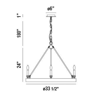 Eurofase Leyton Chandelier Chandelier Eurofase   