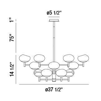 Eurofase Burlington Chandelier Chandelier Eurofase   