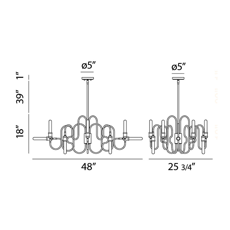 Eurofase Briggs Chandelier Chandelier Eurofase   