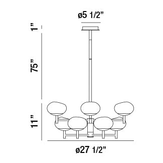 Eurofase Burlington Chandelier Chandelier Eurofase   