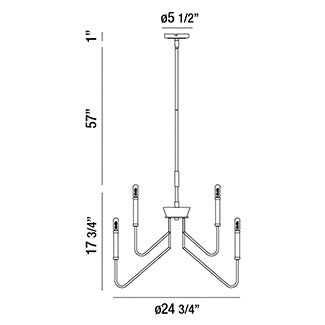 Eurofase Rado Chandelier Chandelier Eurofase   