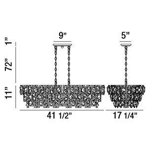 Eurofase Elrose Chandelier Chandelier Eurofase   