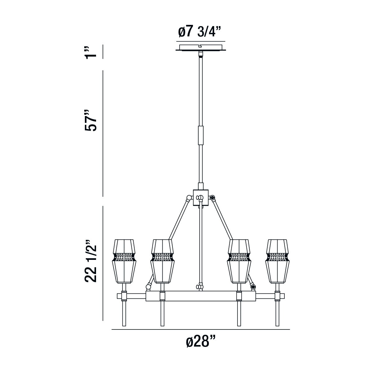 Eurofase Gladstone Chandelier Chandelier Eurofase   