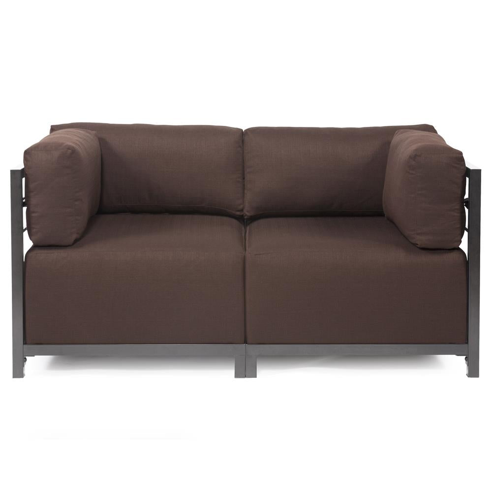 Howard Elliott Collection Axis 2pc Sectional Sterling Chocolate Titanium Frame  Howard Elliott Collection   