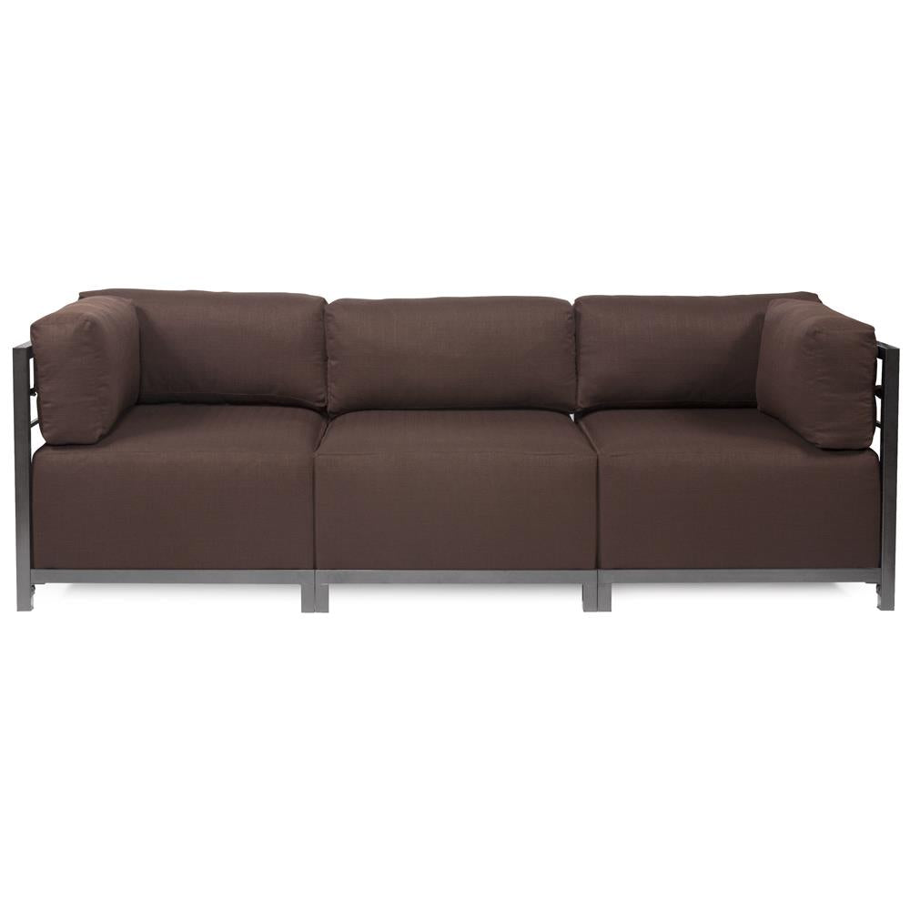 Howard Elliott Collection Axis 3pc Sectional Sterling Chocolate Titanium Frame  Howard Elliott Collection   