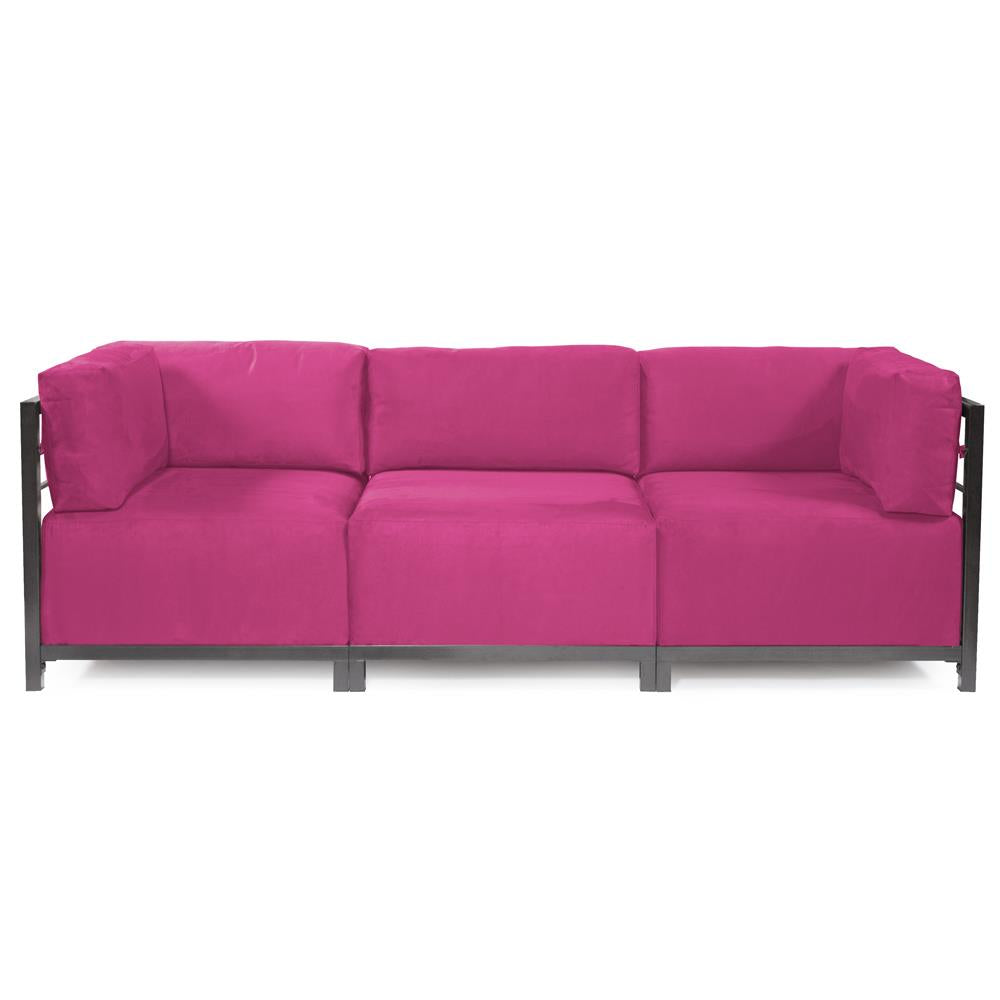 Howard Elliott Collection Axis 3pc Sectional Regency Fuchsia Titanium Frame  Howard Elliott Collection   