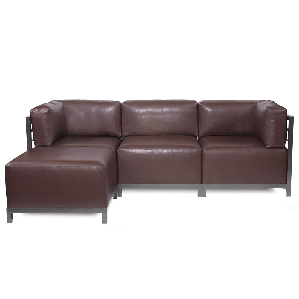 Howard Elliott Collection Axis 4pc Sectional Avanti Pecan Titanium Frame