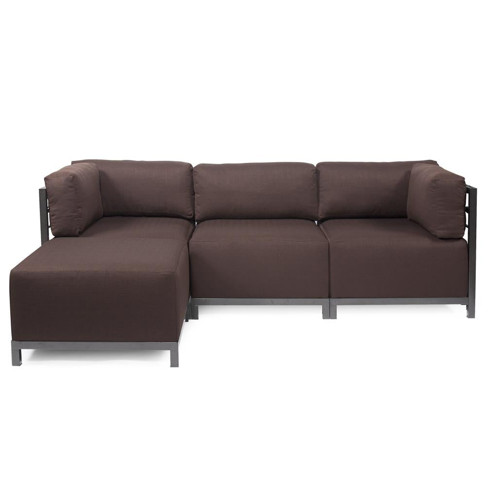 Howard Elliott Collection Axis 4pc Sectional Sterling Chocolate Titanium Frame  Howard Elliott Collection   