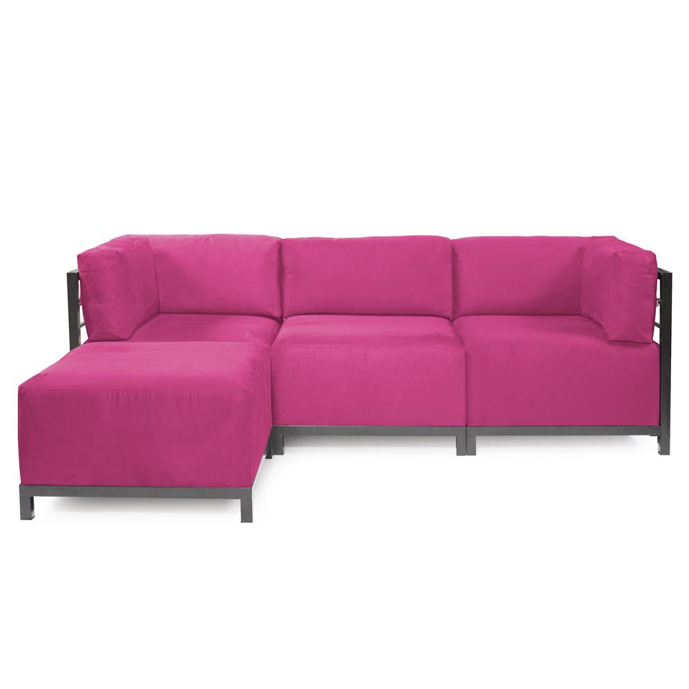 Howard Elliott Collection Axis 4pc Sectional Regency Fuchsia Titanium Frame  Howard Elliott Collection   