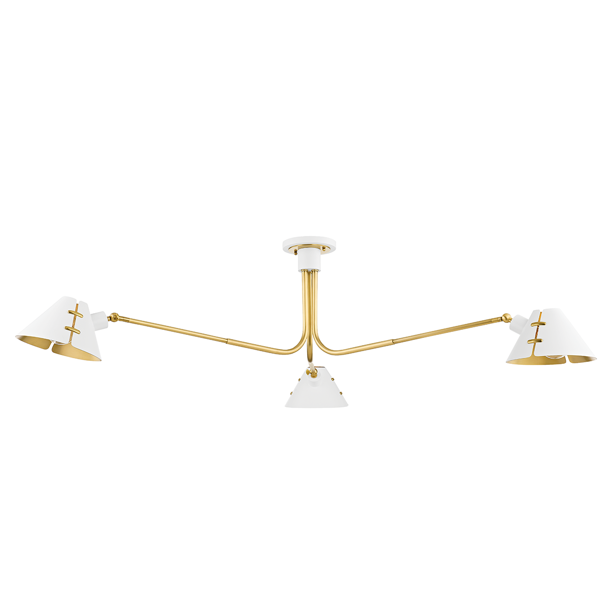 Hudson Valley Lighting Split Semi Flush Semi Flush Hudson Valley Lighting AGED BRASS/SOFT WHITE  