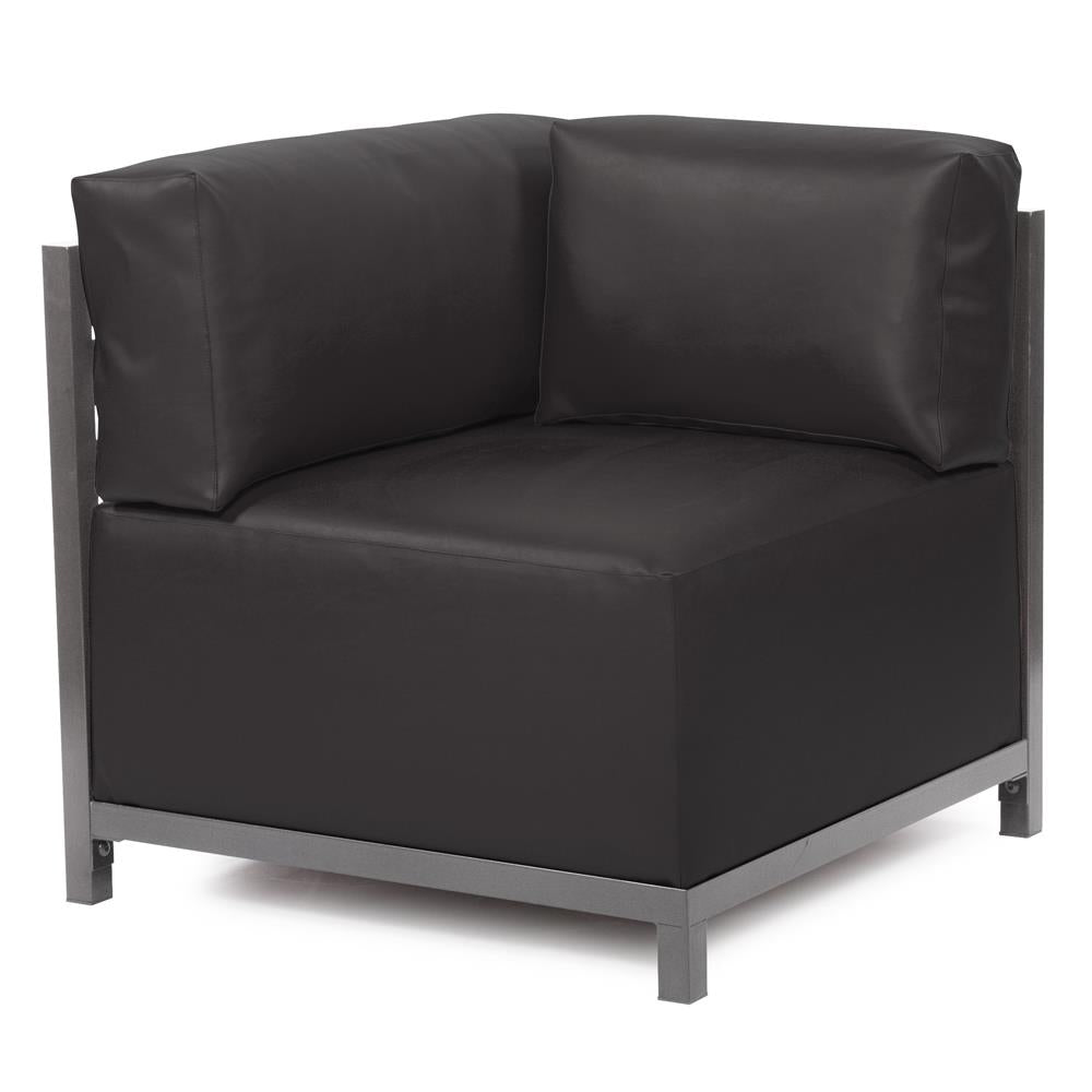 Howard Elliott Collection Axis Corner Chair Atlantis Black Titanium Frame Outdoor Living Howard Elliott Collection   