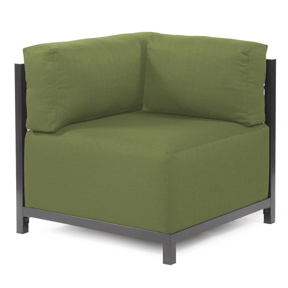 Howard Elliott Collection Axis Corner Chair Seascape Moss Titanium Frame Outdoor Living Howard Elliott Collection   