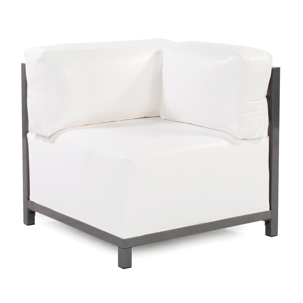 Howard Elliott Collection Axis Corner Chair Atlantis White Titanium Frame Outdoor Living Howard Elliott Collection   