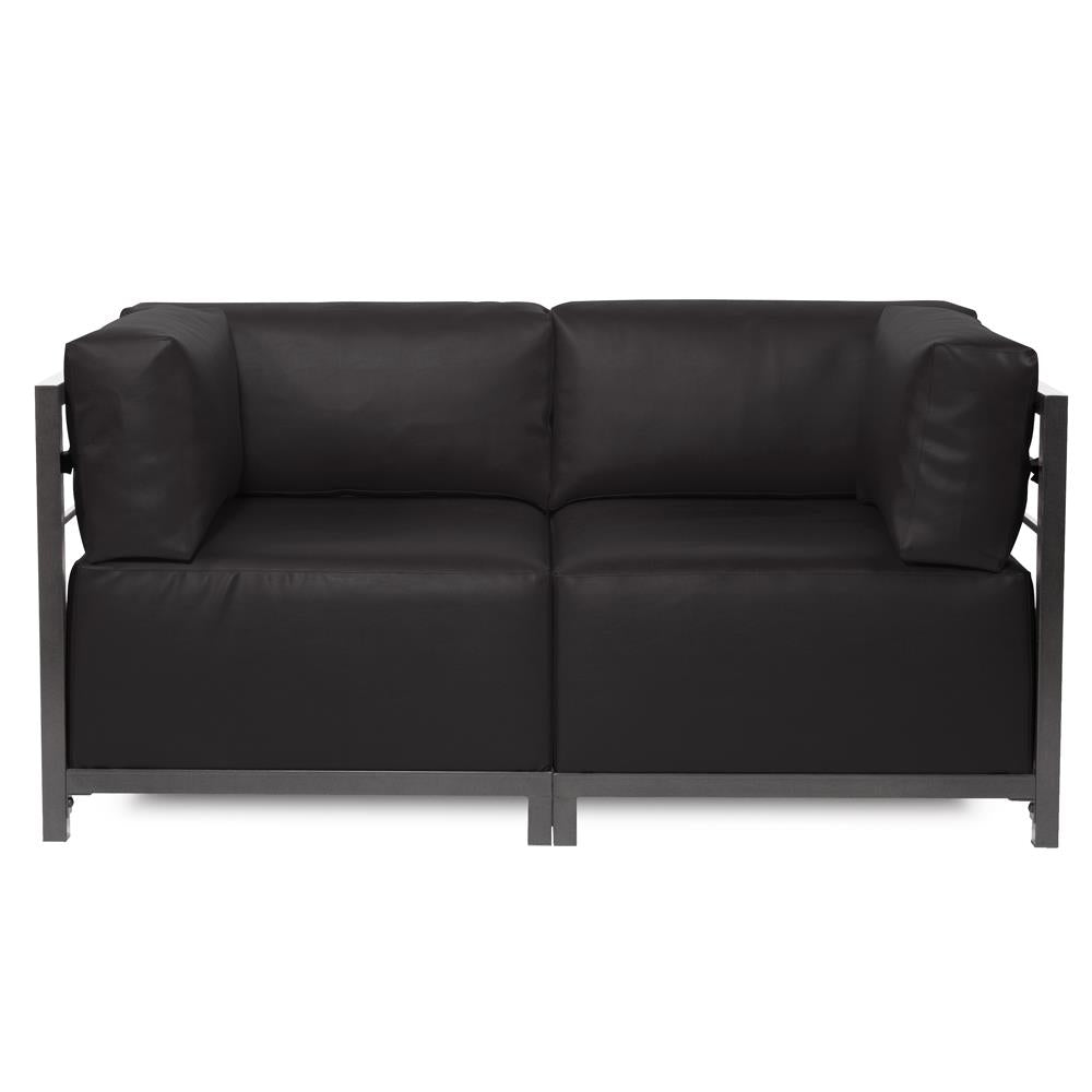 Howard Elliott Collection Axis 2pc Sectional Atlantis Black Titanium Frame Outdoor Living Howard Elliott Collection   