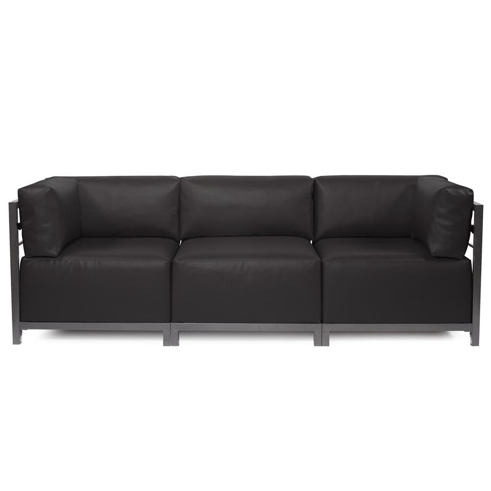 Howard Elliott Collection Axis 3pc Sectional Atlantis Black Titanium Frame Outdoor Living Howard Elliott Collection   