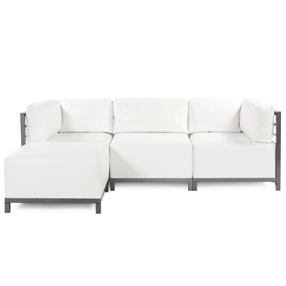 Howard Elliott Collection Axis 4pc Sectional Atlantis White Titanium Frame Outdoor Living Howard Elliott Collection   