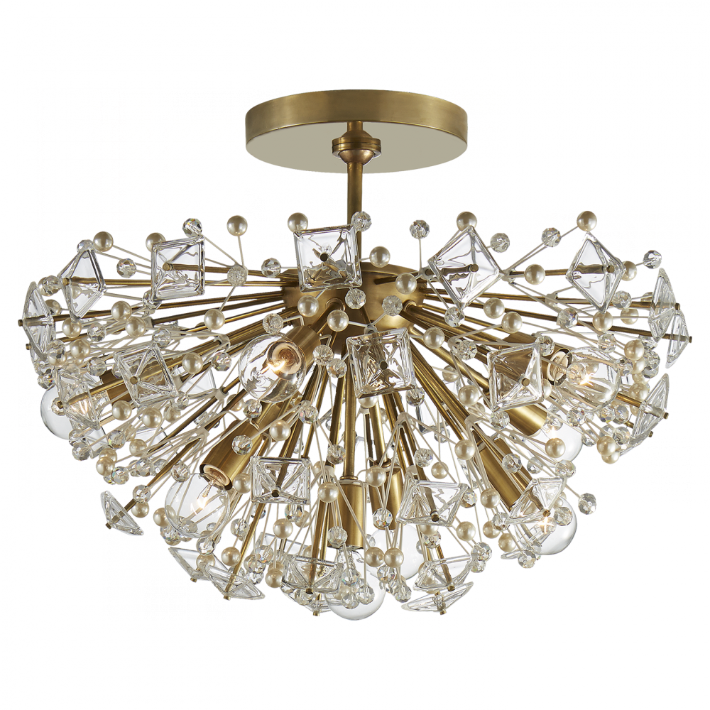 Visual Comfort & Co. Dickinson Medium Semi-Flush Ceiling Lights Visual Comfort & Co.   