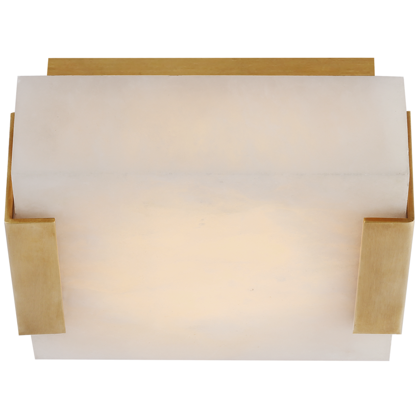 Visual Comfort & Co. Covet Low Clip Solitaire Flush Mount Ceiling Flush Mounts Visual Comfort & Co. Antique-Burnished Brass  