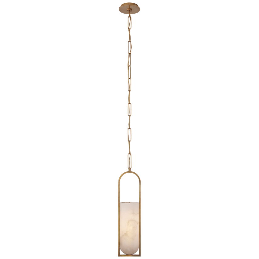 Visual Comfort & Co. Melange Small Elongated Pendant Ceiling Lights Visual Comfort & Co. Antique-Burnished Brass  