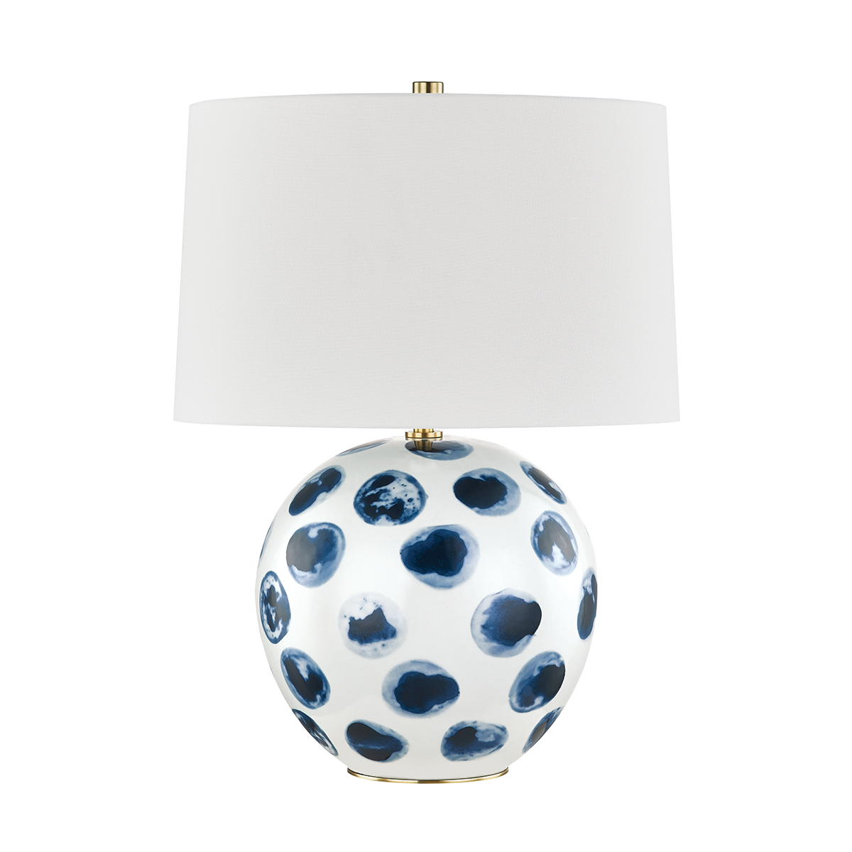 Hudson Valley Lighting Blue Point Table Lamp Lamp Hudson Valley Lighting White Bisque/blue Dots  