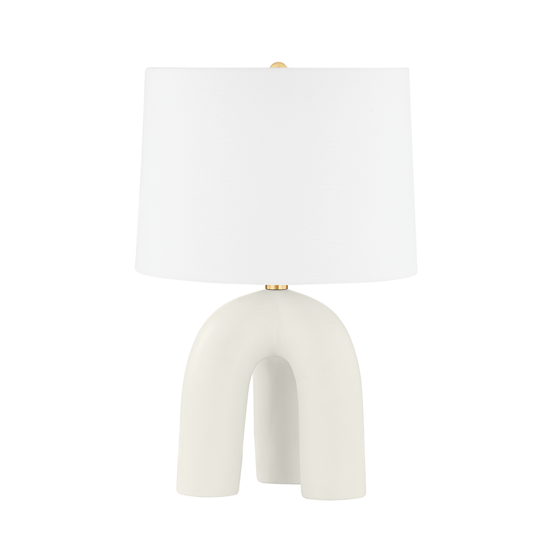 Hudson Valley Lighting Mills Pond Table Lamp Table Lamps Hudson Valley Lighting AGED BRASS/SATIN IVORY  