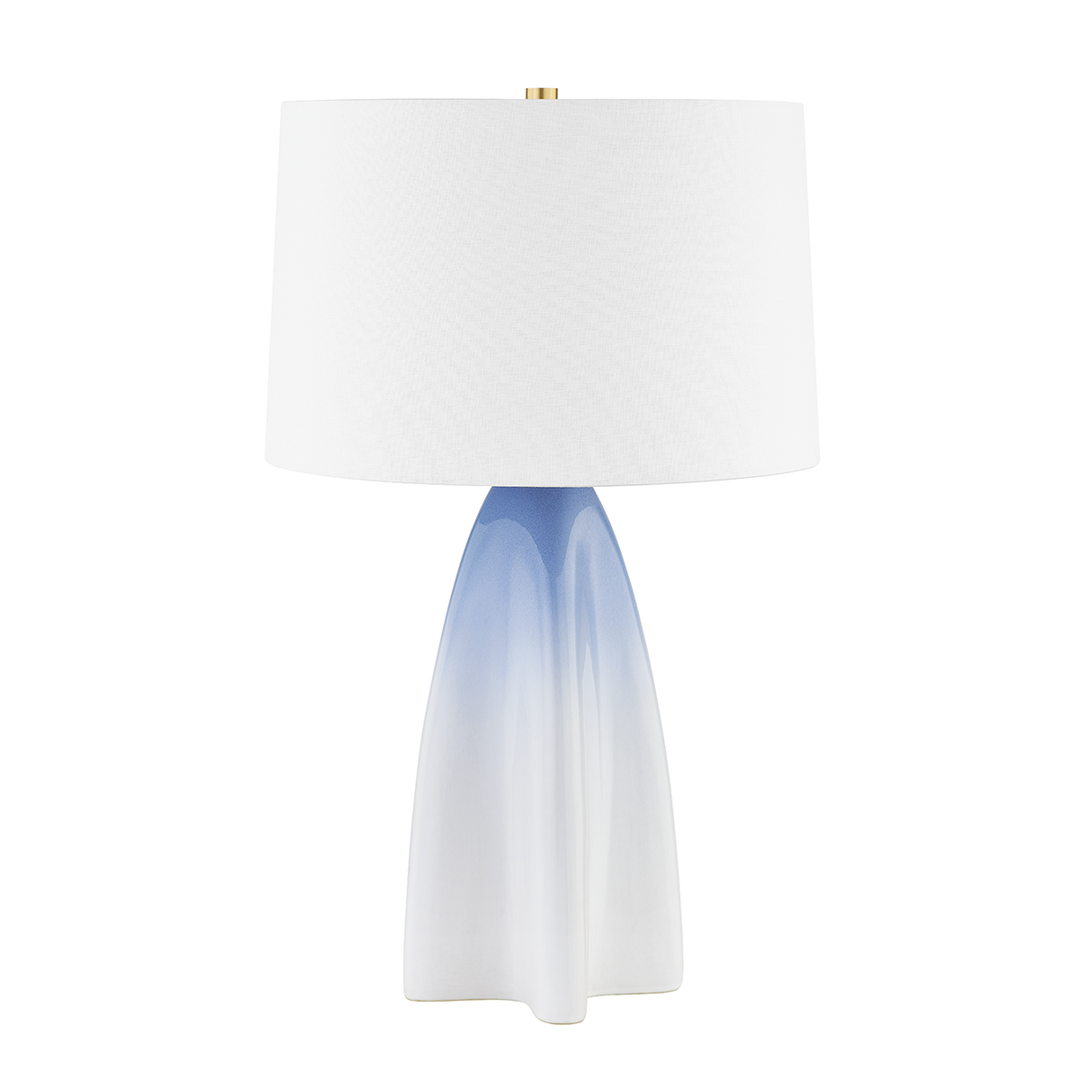 Hudson Valley Lighting CHAPPAQUA Table Lamp Table Lamps Hudson Valley Lighting AGED BRASS/GLOSS SKY OMBRE CERAMIC  