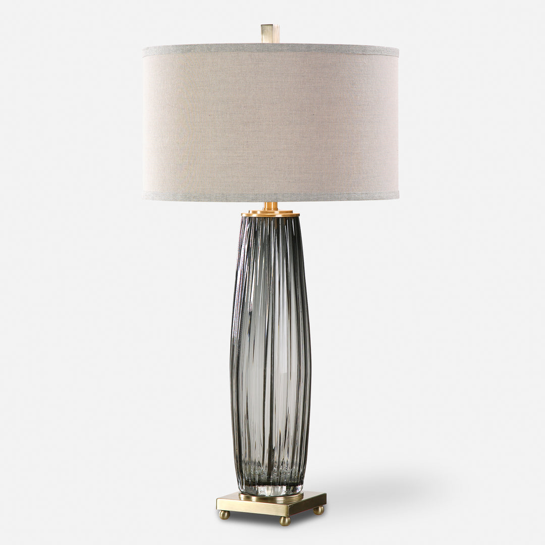 Uttermost Vilminore Gray Glass Table Lamps