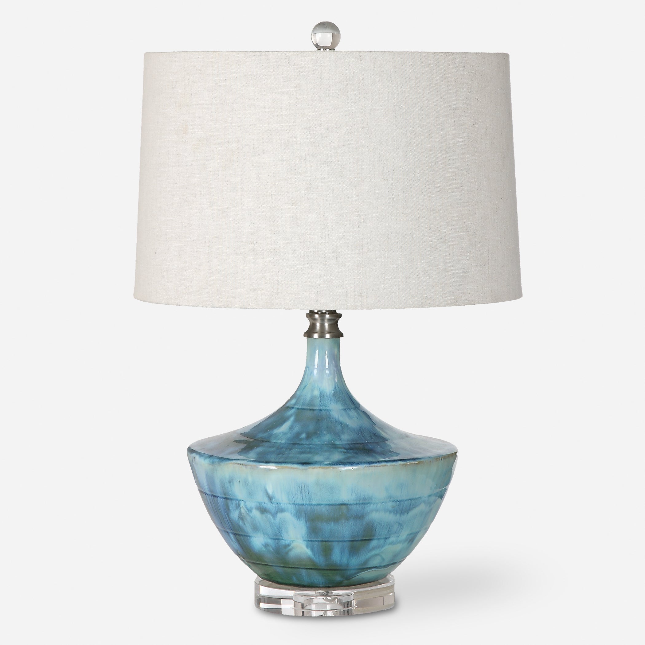 Uttermost Chasida Blue Ceramic Lamps