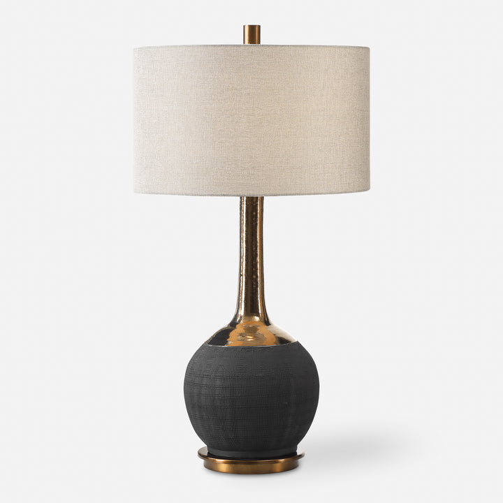 Uttermost Arnav Textured Black Lamp Table Lamps Uttermost   