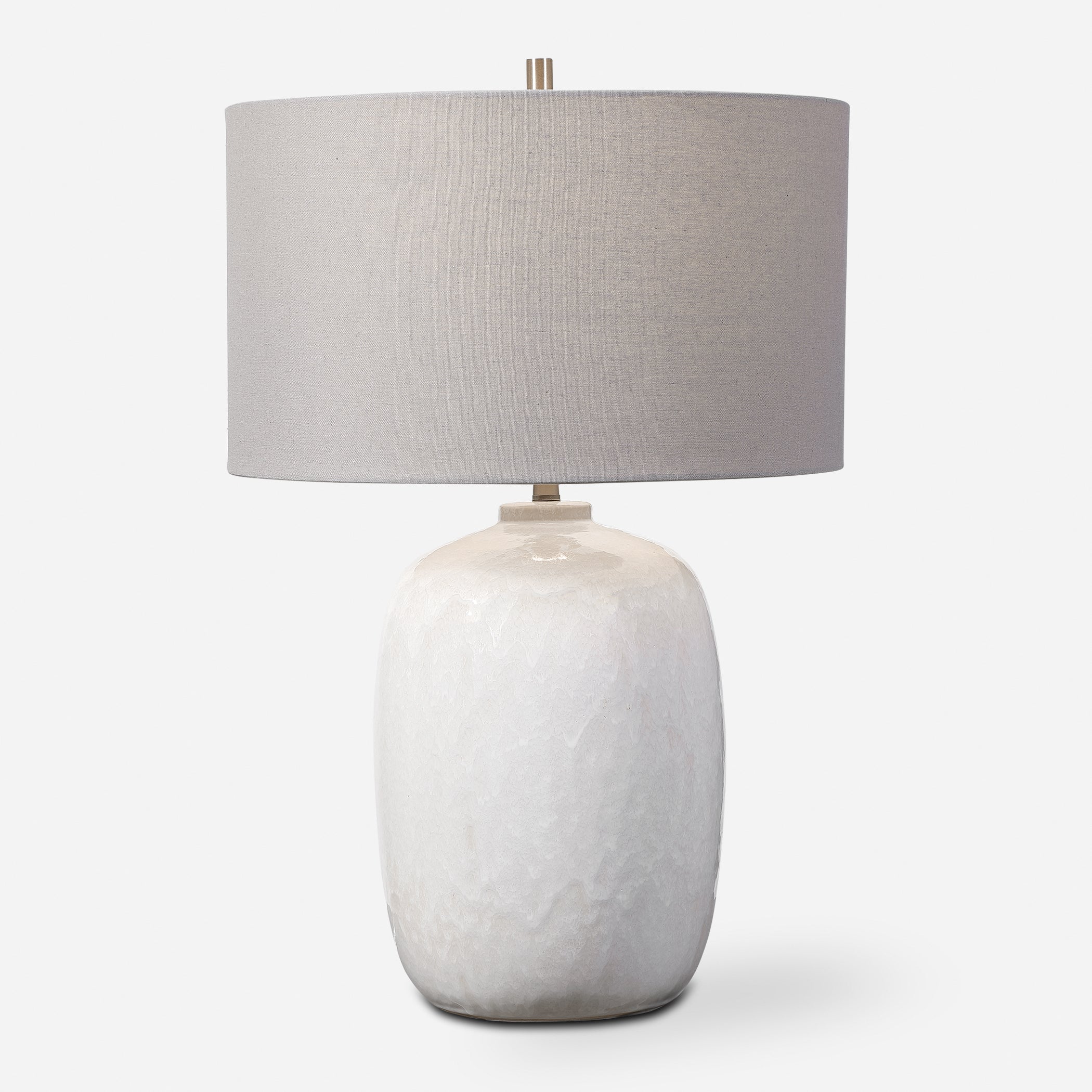 Uttermost Winterscape White / Ivory Glaze Table Lamp