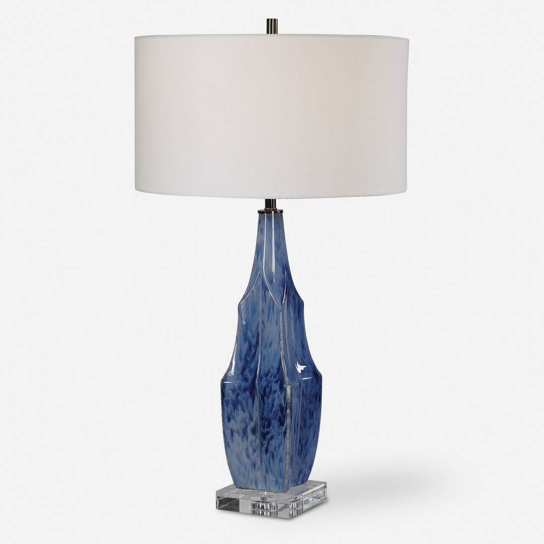 Uttermost Everard Blue Table Lamp Table Lamps Uttermost   