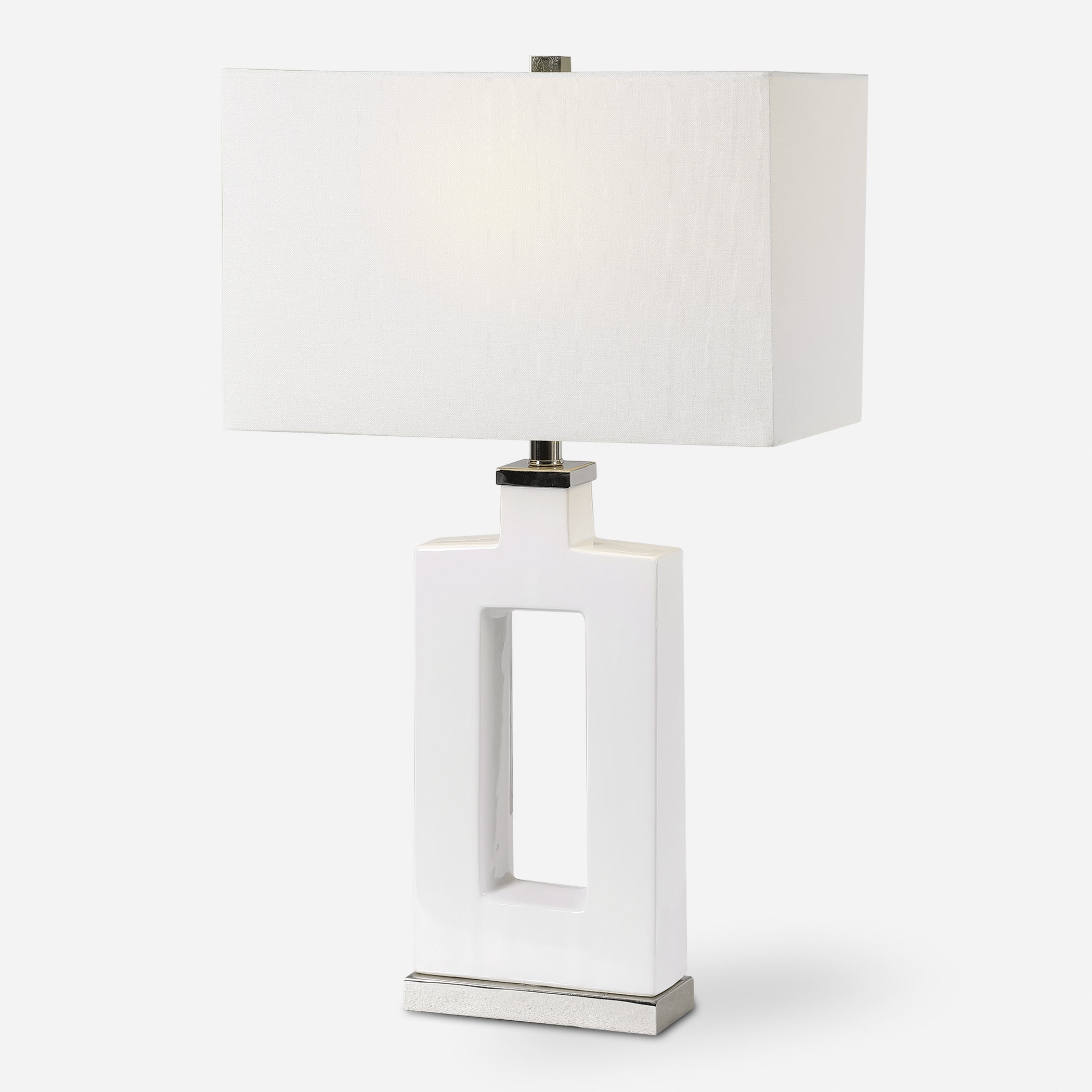 Uttermost Entry Modern White Table Lamp Modern White Table Lamp Uttermost   