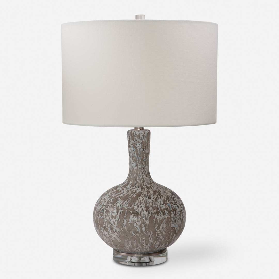 Uttermost Turbulence Distressed White Table Lamp