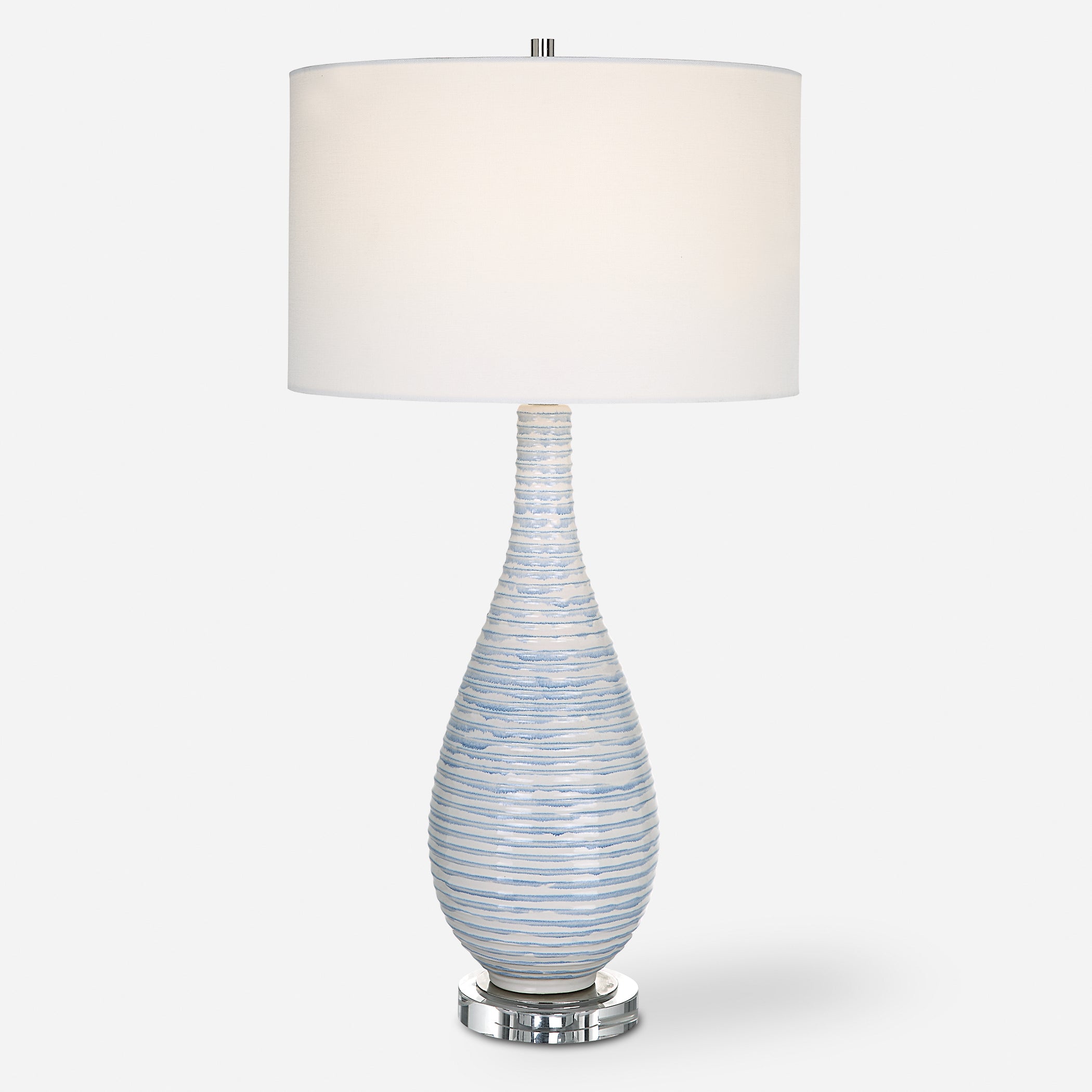 Uttermost Clariot Ribbed Blue Table Lamp Ribbed Blue Table Lamp Uttermost   