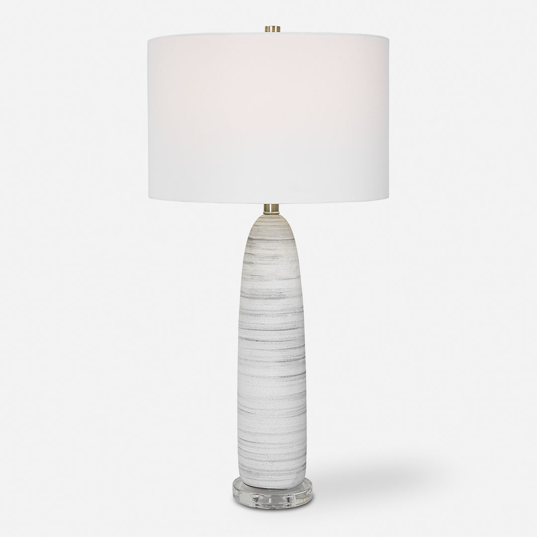 Uttermost Levadia Matte White Table Lamp