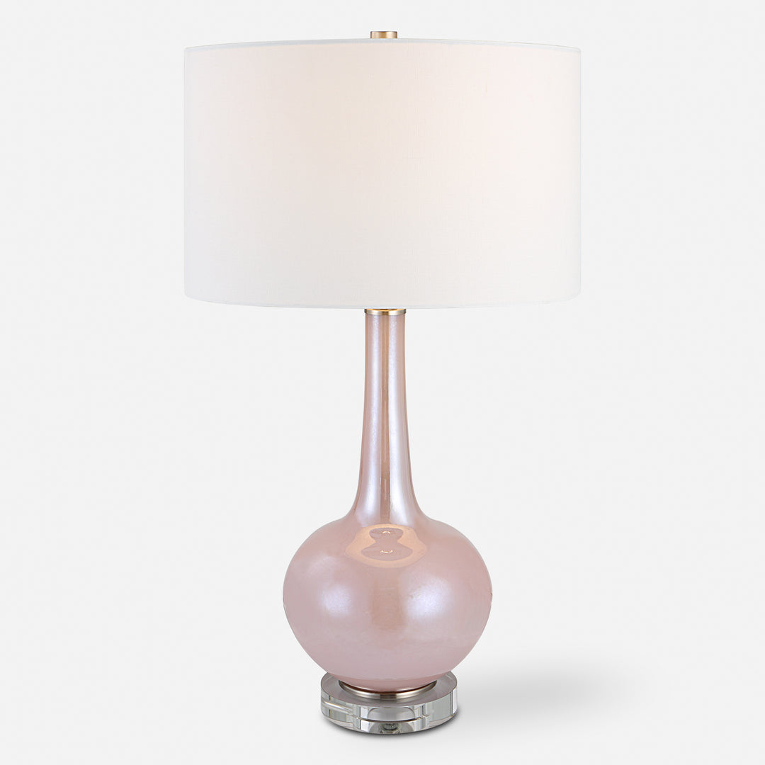 Uttermost Rosa Pink Glass Table Lamp