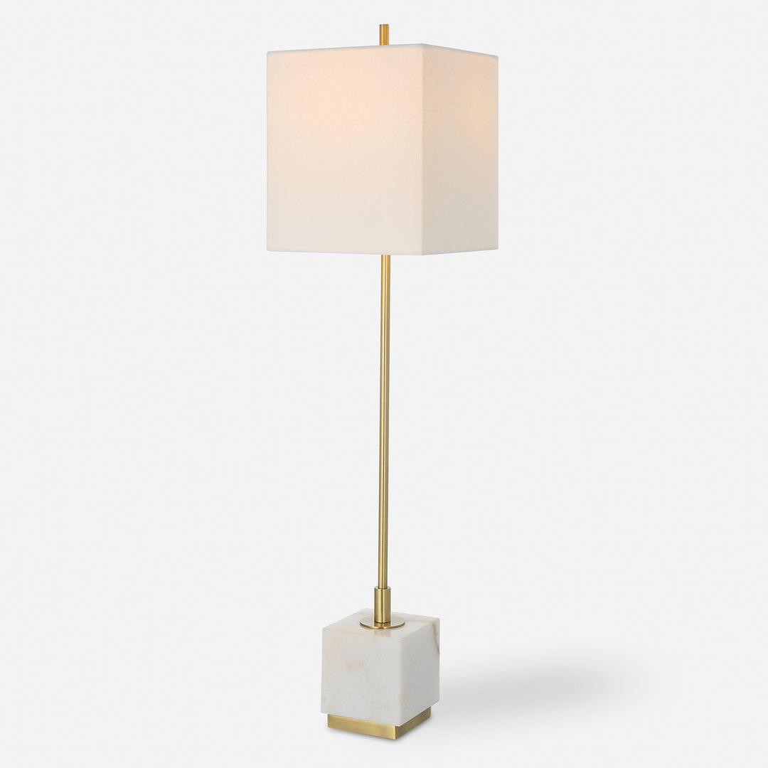 Uttermost Escort Brass Floor Lamp Floor Lamps Uttermost   