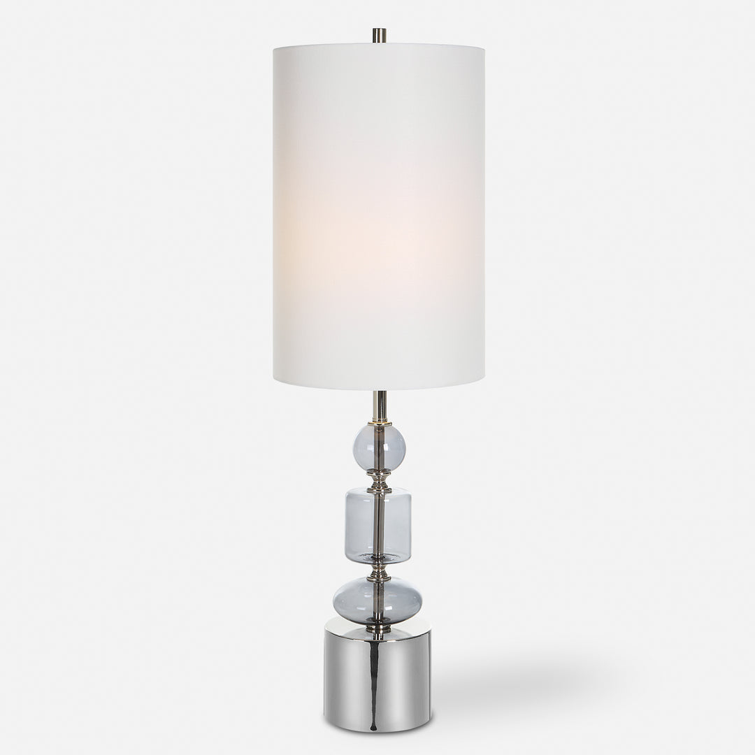 Uttermost Stratus Gray Glass Buffet Lamp