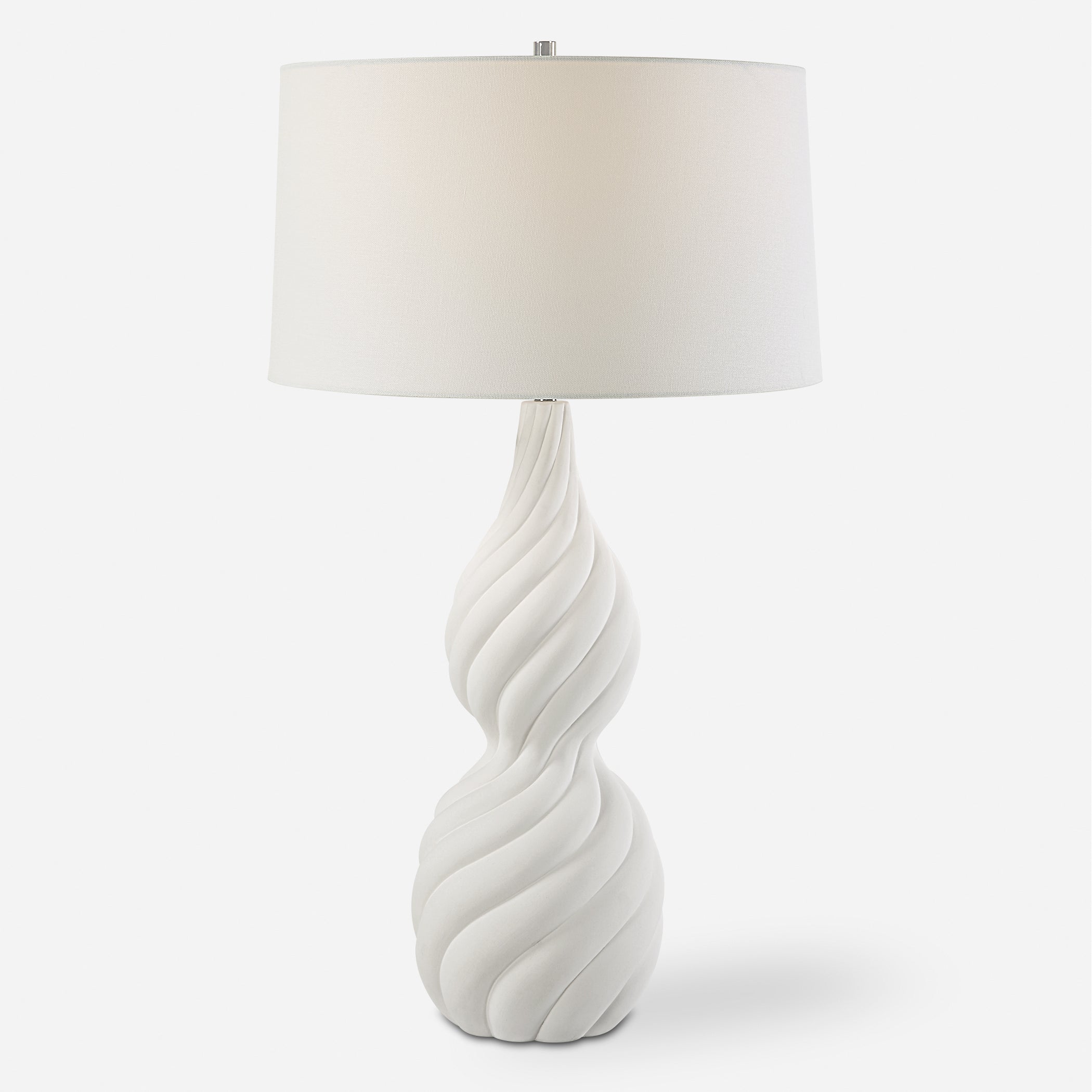 Uttermost Twisted Swirl Twisted Swirl White Table Lamp Twisted Swirl White Table Lamp Uttermost   