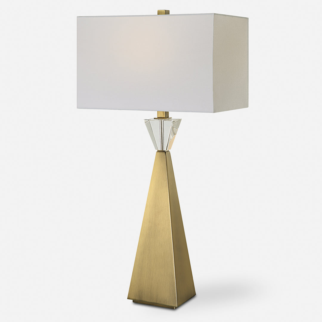 Uttermost Arete Modern Brass Table Lamp Table Lamps Uttermost   