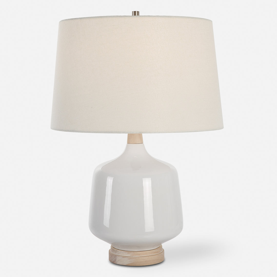 Uttermost Opal Gloss White Table Lamp